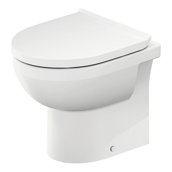 Duravit No.1 480mm HygieneGlaze Rimless Back to Wall Toilet Pan + Seat Large Image