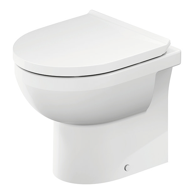 Duravit No.1 480mm Rimless Back to Wall Toilet Pan + Seat Large Image