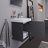 Duravit No.1 500mm Graphite Matt Wall Mounted Vanity Unit with Basin  additional Large Image