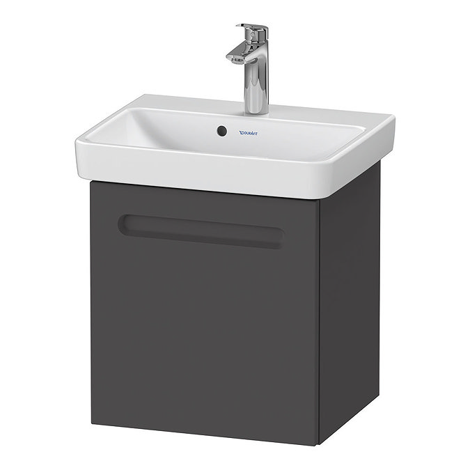 Duravit No.1 500mm Graphite Matt Wall Mounted Vanity Unit with Basin Large Image