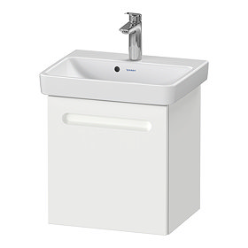 Duravit No.1 500mm White Matt Wall Mounted Vanity Unit with Basin Large Image