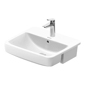 Duravit No.1 550mm 1TH Semi Recessed Basin - 03765500002 Large Image