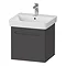 Duravit No.1 550mm Graphite Matt 1-Drawer Wall Mounted Vanity Unit with Basin (Trap Cut-Out) Large I