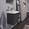 Duravit No.1 550mm Graphite Matt 1-Drawer Wall Mounted Vanity Unit with Basin  In Bathroom Large Image