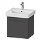 Duravit No.1 550mm Graphite Matt 1-Drawer Wall Mounted Vanity Unit with Basin Large Image