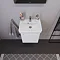 Duravit No.1 550mm White Matt 1-Drawer Wall Mounted Vanity Unit with Basin (Trap Cut-Out)  additional Large Image