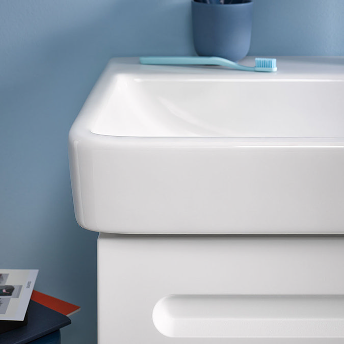 Duravit No.1 550mm White Matt 1-Drawer Wall Mounted Vanity Unit with Basin Profile Large Image