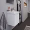 Duravit No.1 550mm White Matt 1-Drawer Wall Mounted Vanity Unit with Basin In Bathroom Large Image