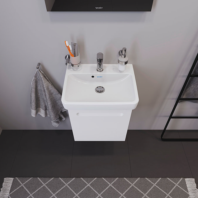 Duravit No.1 550mm White Matt 1-Drawer Wall Mounted Vanity Unit with Basin additional Large Image