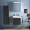 Duravit No.1 600mm Graphite Matt 1-Drawer Wall Mounted Vanity Unit with Basin (Trap Cut-Out)  Profil