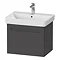 Duravit No.1 650mm Graphite Matt 1-Drawer Wall Mounted Vanity Unit with Basin (Trap Cut-Out) Large I