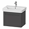 Duravit No.1 650mm Graphite Matt 1-Drawer Wall Mounted Vanity Unit with Basin Large Image