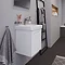 Duravit No.1 650mm White Matt 1-Drawer Wall Mounted Vanity Unit with Basin (Trap Cut-Out)  In Bathroom Large Image