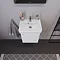 Duravit No.1 650mm White Matt 1-Drawer Wall Mounted Vanity Unit with Basin (Trap Cut-Out)  additional Large Image