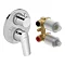 Duravit No.1 Chrome Single Lever Bath Mixer Concealed Set - N15210008010 Large Image