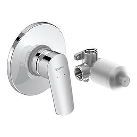 Duravit No.1 Chrome Single Lever Shower Mixer Concealed Set - N14210007010 Medium Image