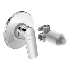 Duravit No.1 Chrome Single Lever Shower Mixer Concealed Set - N14210007010 Large Image