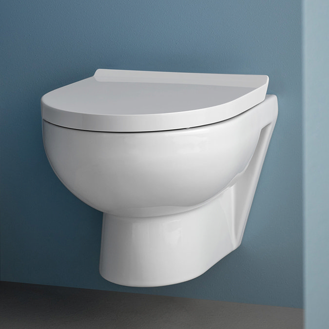 Duravit No.1 HygieneGlaze Compact 480mm Rimless Wall Hung Toilet + Seat  additional Large Image