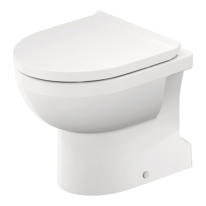 Duravit No.1 Rimless Back to Wall Toilet Pan with Vertical Outlet + Seat Large Image