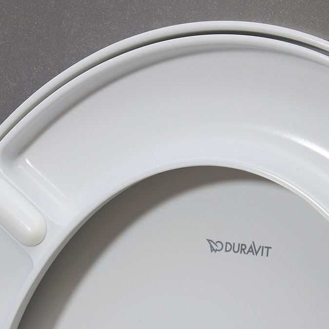 Duravit No.1 WonderGliss Rimless Wall Hung Toilet + Seat In Bathroom Large Image