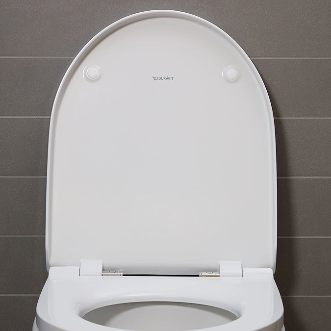 Duravit No.1 WonderGliss Rimless Wall Hung Toilet + Seat additional Large Image