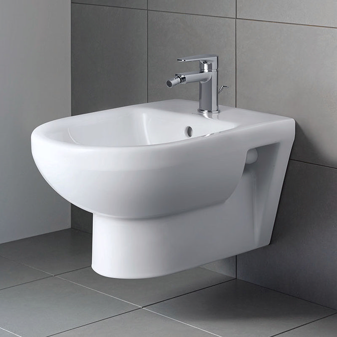 Duravit No.1 WonderGliss Wall Hung 1TH Bidet - 22791500002  Profile Large Image