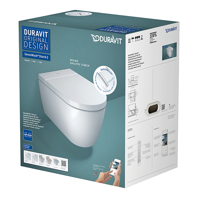 Duravit SensoWash Starck F Lite Compact Wall Hung Shower Toilet + Install Kit  Newest Large Image