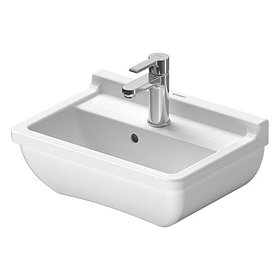 Duravit Starck 3 450mm 1TH Wall Hung Handrinse Basin - 0750450000 Large Image