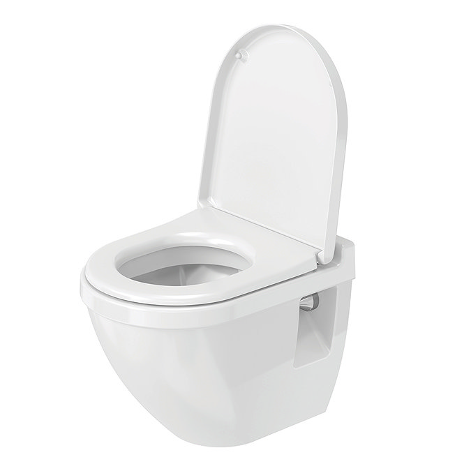 Duravit Starck 3 Compact Wall Hung Toilet Pan + Seat  Standard Large Image