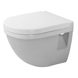 Duravit Starck 3 Compact Wall Hung Toilet Pan + Seat Medium Image