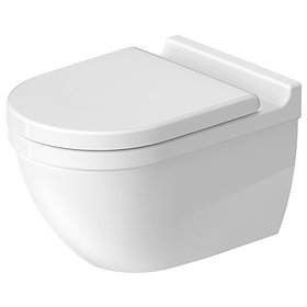 Duravit Starck 3 Rimless Durafix Wall Hung Toilet + Seat Large Image