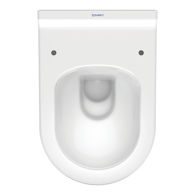 Duravit Starck 3 Rimless HygieneGlaze Durafix Wall Hung Toilet + Seat In Bathroom Large Image