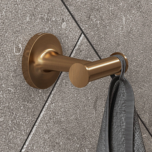 Duravit Starck T Wall Mounted Double Towel Hook - Brushed Bronze