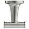 Duravit Starck T Wall Mounted Double Towel Hook - Brushed Stainless Steel