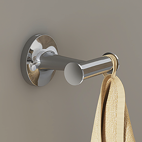 Duravit Starck T Wall Mounted Double Towel Hook - Chrome