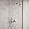 Duravit Thermostatic Round Concealed Shower Set with Fixed Head & Shower Kit with Outlet - Chrome
