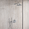 Duravit Thermostatic Round Concealed Shower Set with Fixed Head & Shower Kit with Outlet - Chrome