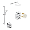 Duravit Thermostatic Round Concealed Shower Set with Fixed Head & Slider Rail Kit - Chrome
