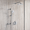 Duravit Thermostatic Round Concealed Shower Set with Fixed Head & Slider Rail Kit - Chrome