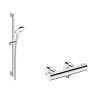 Duravit Thermostatic Shower Bar Valve & Slider Rail Kit - Chrome