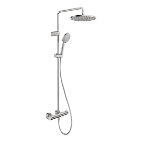 Duravit Thermostatic Shower System 1000 - Brushed Stainless Steel