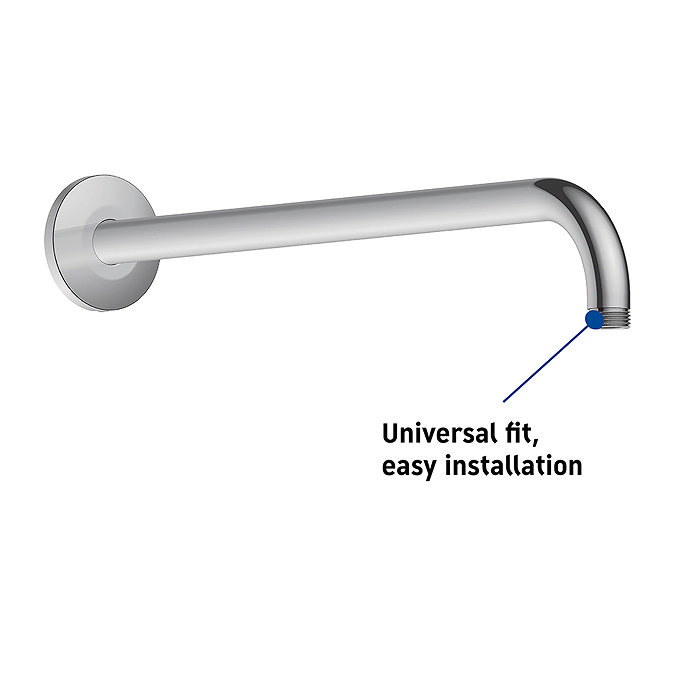 Duravit Thermostatic Square Concealed Shower Set with Fixed Head & Shower Kit with Outlet - Chrome