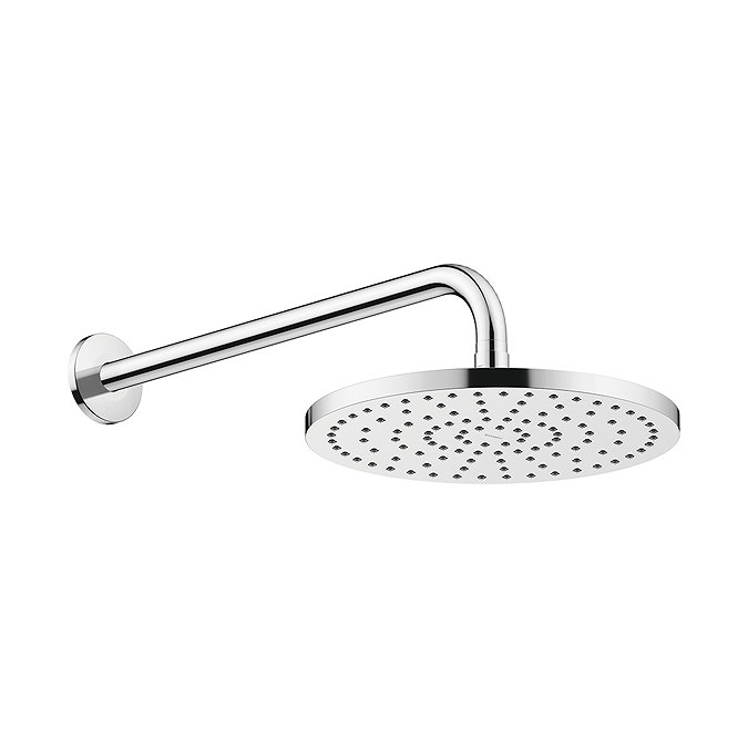Duravit Thermostatic Square Concealed Shower Set with Fixed Head & Shower Kit with Outlet - Chrome