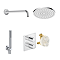 Duravit Thermostatic Square Concealed Shower Set with Fixed Head & Shower Kit with Outlet - Chrome
