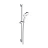 Duravit Thermostatic Square Concealed Shower Set with Fixed Head & Slider Rail Kit - Chrome