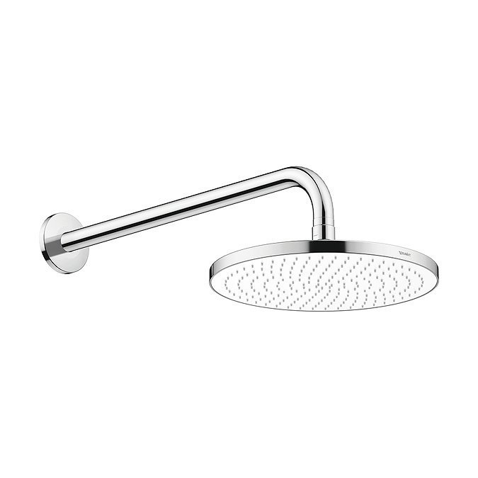 Duravit Thermostatic Square Concealed Shower Set with Fixed Head & Slider Rail Kit - Chrome