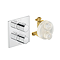 Duravit Thermostatic Square Concealed Shower Set with Fixed Head & Slider Rail Kit - Chrome