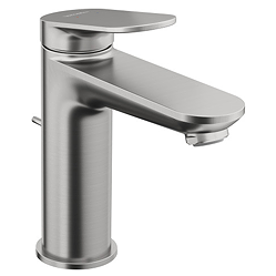 Duravit Wave S-Size Single Lever Basin Mixer - Brushed Stainless Steel