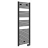 E-Diamond Electric Only Heated Towel Rail w. Digital Thermostat - W480mm x H1375mm - Matt Black - Straight