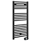 E-Diamond Electric Only Heated Towel Rail w. Digital Thermostat - W480mm x H920mm - Matt Black - Straight